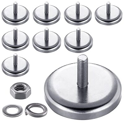 #ad Flutesan Powerful Neodymium Round Magnet with 1 4#x27;#x27; Male Threaded Stud Cup Magne $47.79