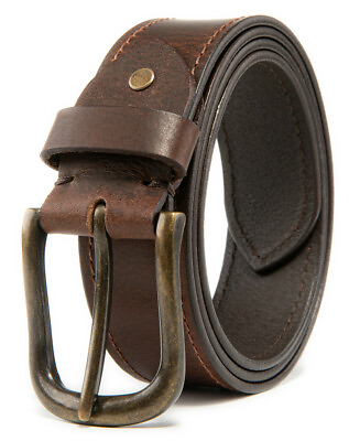 #ad Men’s Top Grain Leather Belts Casual Jeans Solid Belts for Men 1.5inch Width $15.99