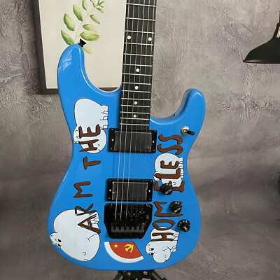 #ad Charm Blue Electric Guitar Floyd Rose Bridge HH Pickup 6 String Maple Neck $265.00