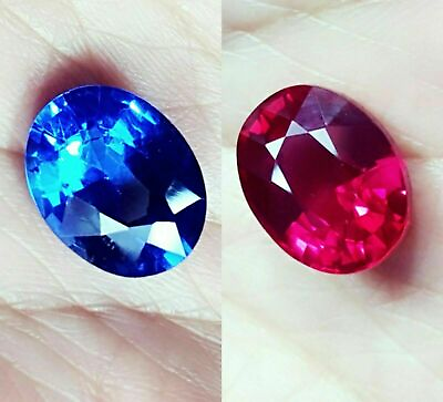 #ad Loose Gemstone Natural 8 to 10 Cts Certified Ruby amp; Blue Sapphire Pair $11.12