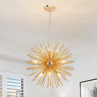 #ad Modern Gold Sputnik Chandeliers 9 Light Satellite Pendant Light Fixtures Starb $129.99