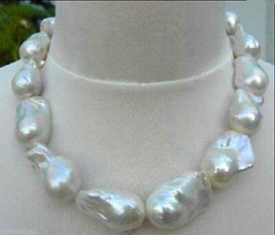 #ad REAL HUGE 20 30MM AAA NATURAL SOUTH SEA WHITE BAROQUE PEARL JEWELRY NECKLACE AA $69.99