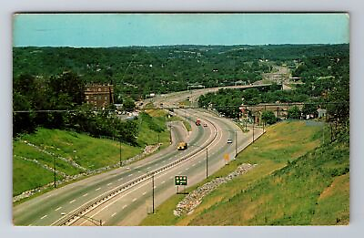 #ad Zanesville OH Ohio Modern Expressway Interstate 70 Antique Vintage Postcard $7.99