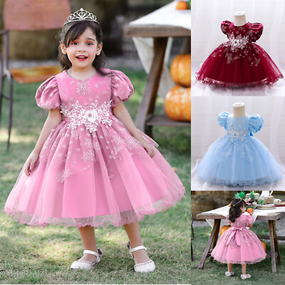 #ad Flower Girl Kid Pageant Princess Dress Formal Party Wedding Bridesmaid Prom Gown $22.78