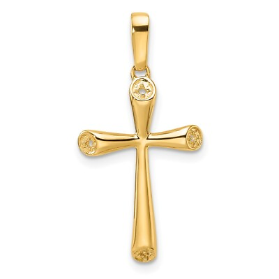 #ad 14k Cross Pendant Mounting Bracelet Necklace $116.47