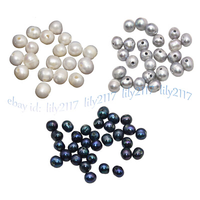 #ad Wholesale Real Natural 9 10mm South Sea Pearl Big Hole 2mm Drilled Loose Beads $3.58