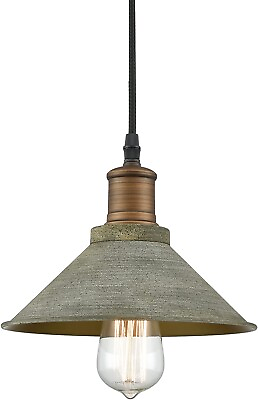 #ad Farmhouse Pendant Light for Kitchen Island Antique Grey Mini Hanging Pendant $49.99