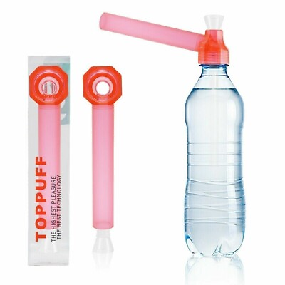 #ad Pink Top Puff Portable Hookah Screw on Bottle Converter Water Glass Bong Pipes $8.89