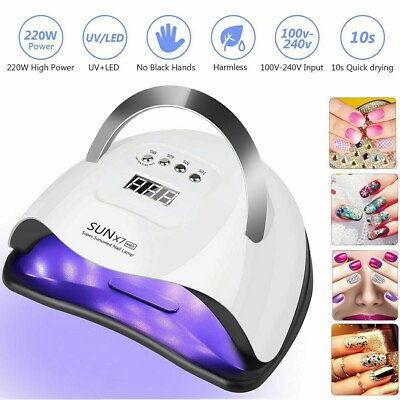 #ad 220W Nail Dryer LED Lamp UV Light Polish Gel Curing Machine Electric Manicure $17.50