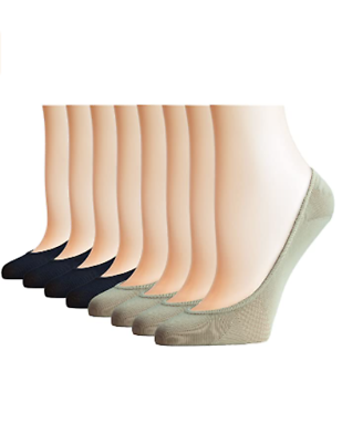 #ad Aura Borealis Seamless Womens No Show Liner Socks Low Cut Non Slip Grip Mesh $8.99