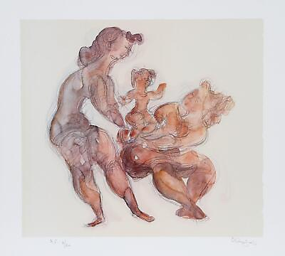 #ad Chaim Gross Playing Mother Lithograph signed and numbered in pencil $627.50