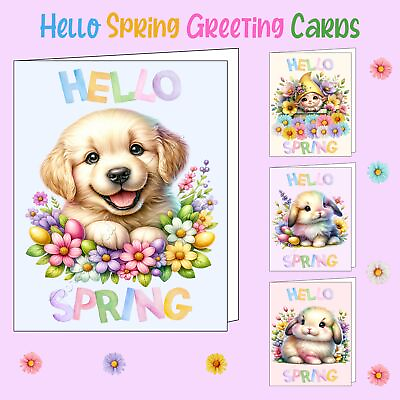 #ad Hello Spring Greeting Cards and Note Cards Floral Design with Envelopes NWT $124.99