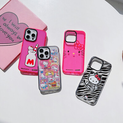 #ad Cute Hello Kitty Bling Glitter Phone Case Cover For iPhone 15 Pro Max 14 13 12 $11.39