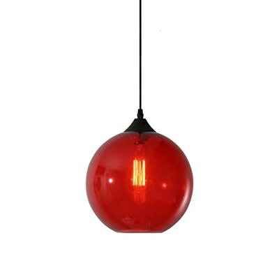 #ad Simple Glass Ball Pendant Lighting Industrial Vintage E26 Loft Bar Ceiling H... $72.19