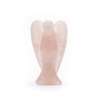 #ad Pink Rose Quartz Hand Carved Crystal Angel Healing Peace Figure 1quot; $18.99