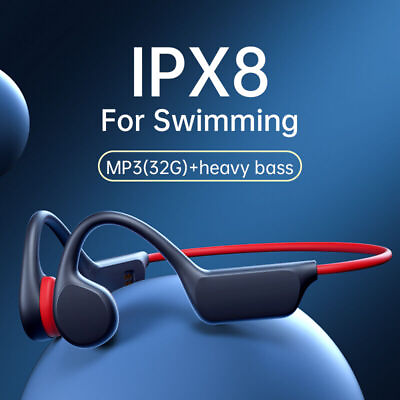 #ad Bluetooth Bone Conduction Headphones Sport Swimming IPX8 Waterproof Earphone 32G $32.99