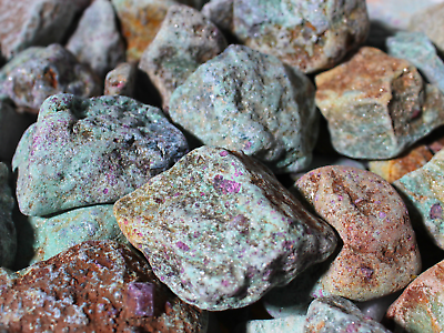 #ad Ruby Zoisite Rough Rocks for Tumbling Bulk Wholesale 1LB options $3.99