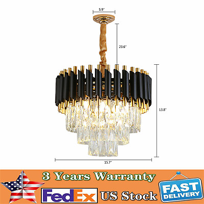 #ad Modern LED Chandelier Lamp Luxury K9 Crystal Ceiling Light Fixture Pendant Lamp $104.97