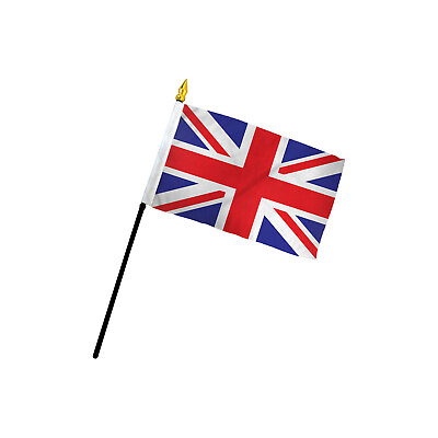 #ad 1 Dozen United Kingdom Flags 4x6in Stick Flag of the UK British Flag $17.95