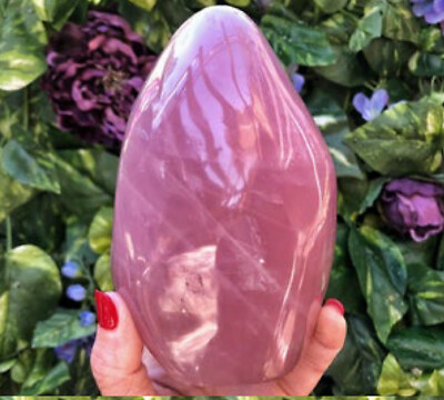 #ad Natural Deep Pink Rose Quartz Crystal Healing Reiki Decorate Crystal Free form $145.00