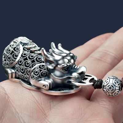 #ad Buddhist Xiupi Car Key Pendant Keychain Pendant Personalized Silver Jewelry $21.28