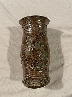 #ad 10” hand crafted vase signed $17.00