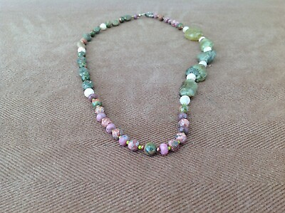#ad Stone Bead Necklace $40.00