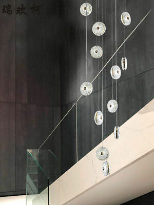 #ad New Modern led chandelier Golden living Room lobby stair ceiling light lamp $334.54