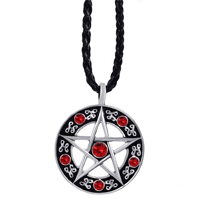 #ad Pentagram Star necklace magic pentacle choker with gift box $15.99