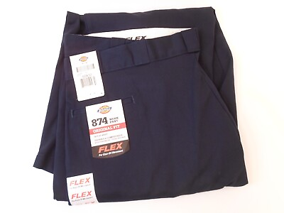 #ad Dickies Navy Blue Original Fit Flex 874 Work Pants Men’s Size 50x32 $24.95