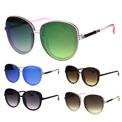 #ad Womens Expose Lens Edge Panel Lens Round Luxury Butterfly Sunglasses $9.95
