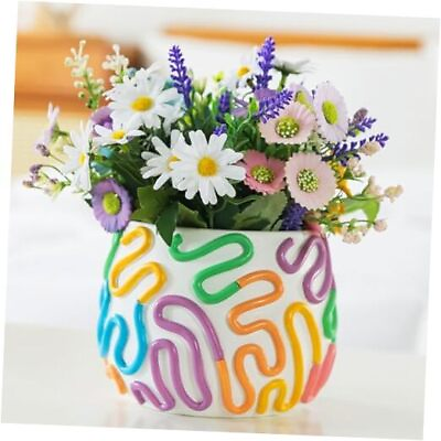 #ad Cute Plant Pot Rainbow Flower Pot with Drainage Hole 4.2quot; Rainbow Planter $26.11