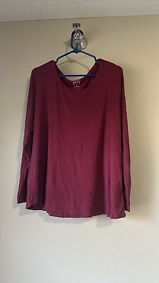 #ad #ad Maurices 24 7 Women’s 2XL Light Long Sleeve Red T shirt $4.75