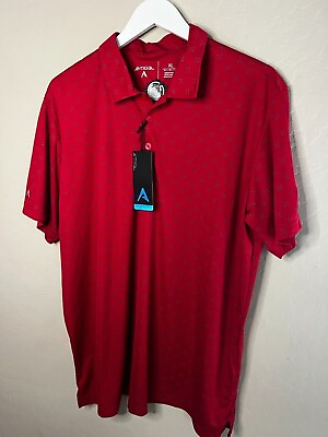 #ad NWT Antigua Red Short Sleeve Polo The Maverick Men#x27;s Size XL $12.00