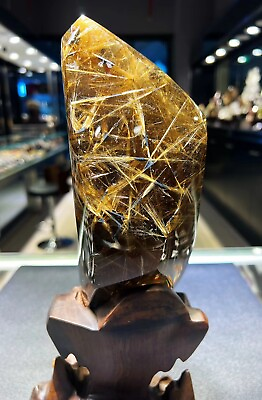 #ad Best Natural Golden Rutilated Quartz Crystal original stone specimen decoration $6999.90