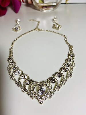 #ad Gorgeous Crystal Necklace And Earrings Set Jewelry $65.00