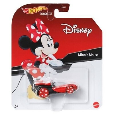 #ad Hot Wheels Disney Minnie Mouse Character 1:64 Metal Diecast Car Model Toy $10.69