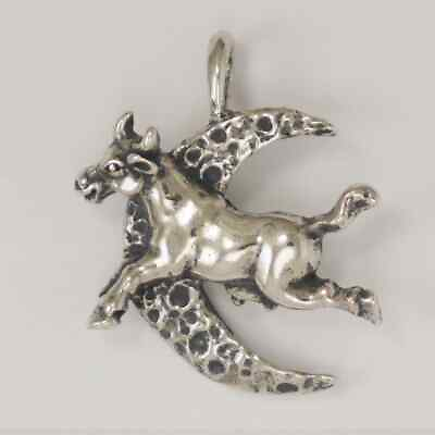 #ad COW JUMPED OVER THE MOON PENDANT 22k Gold Vermeil or .925 Sterling Silver $68.00