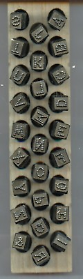 #ad 1 4quot; Round Face Dot Letter set Young Brothers hand stamps $331.00