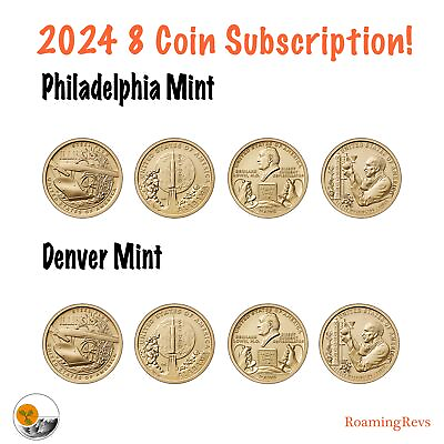 #ad 2024 P D American Innovation $1 Dollar RoamingRevs 8 Coin Set *SUBSCRIPTION* $24.44