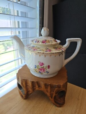 #ad Gold Castle Hostess Mini Teapot amp; Lid 5quot; 16 oz Japan Occupied Japan $112.49