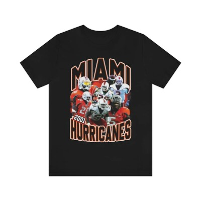 #ad Miami Hurricanes 2001 Football Vintage T Shirt Sport Gift For Fans $7.99