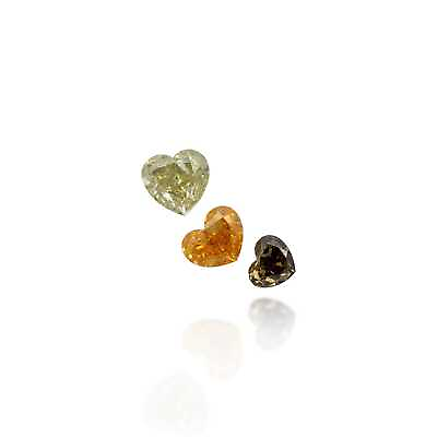 #ad 1.04 Carat Natural Diamonds Set of 3 Fancy Yellow Green Brown Handmade Jewelry $1530.10