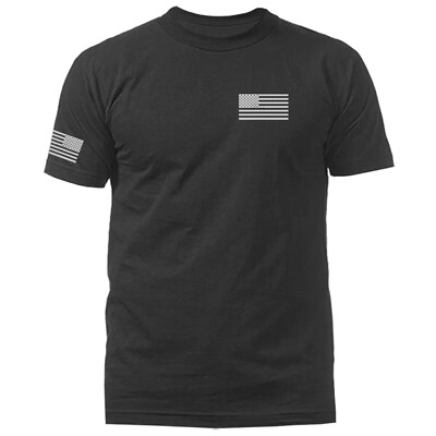 #ad US Flag Crest USA American Pride Patriot Patriotic Graphic T shirt $12.59