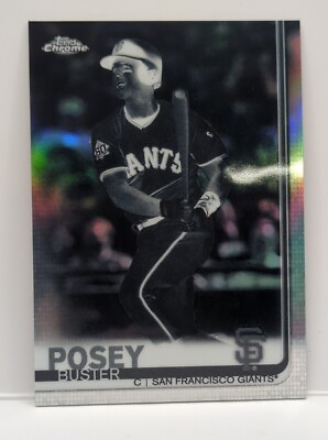 #ad 2019 Topps Chrome Buster Posey #82 Negative Refractor San Francisco Giants $4.99
