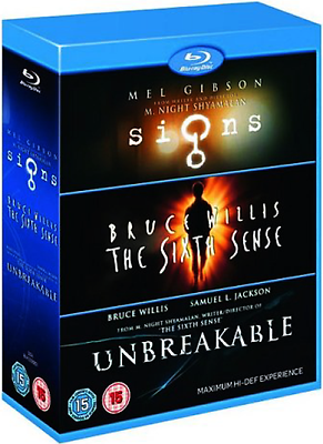 #ad M NIGHT SHYAMALAN Film Collection Blu ray Set Signs Unbreakable Sixth Sense $24.95