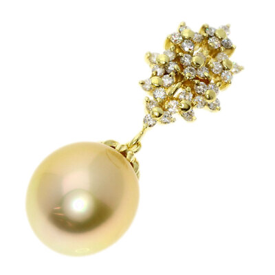 #ad Pearl Pearl Diamond Pendant top K18 Yellow Gold 4.2g $483.00