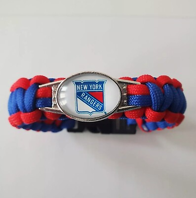 #ad New York Rangers Paracord Survival Bracelet Sport Jewelry Strap NHL Hockey $4.99