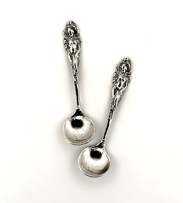 #ad 925 Sterling silver Mini Spoon Small spoon for baby Sugar amp; Salt spoon SET OF 2 $40.95
