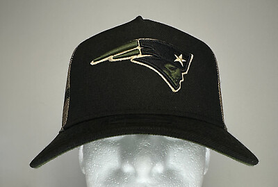#ad New Era NFL New England Patriots Woodland Trucker 9FORTY Snapback Hat Cap New $29.99